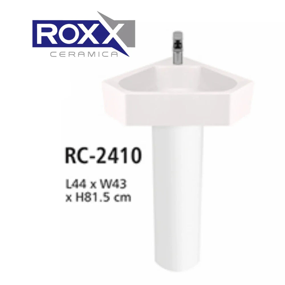 Roxx Ceramica RC-2410 Two-Piece Corner Basin – Smart Space Design | Roxx Center