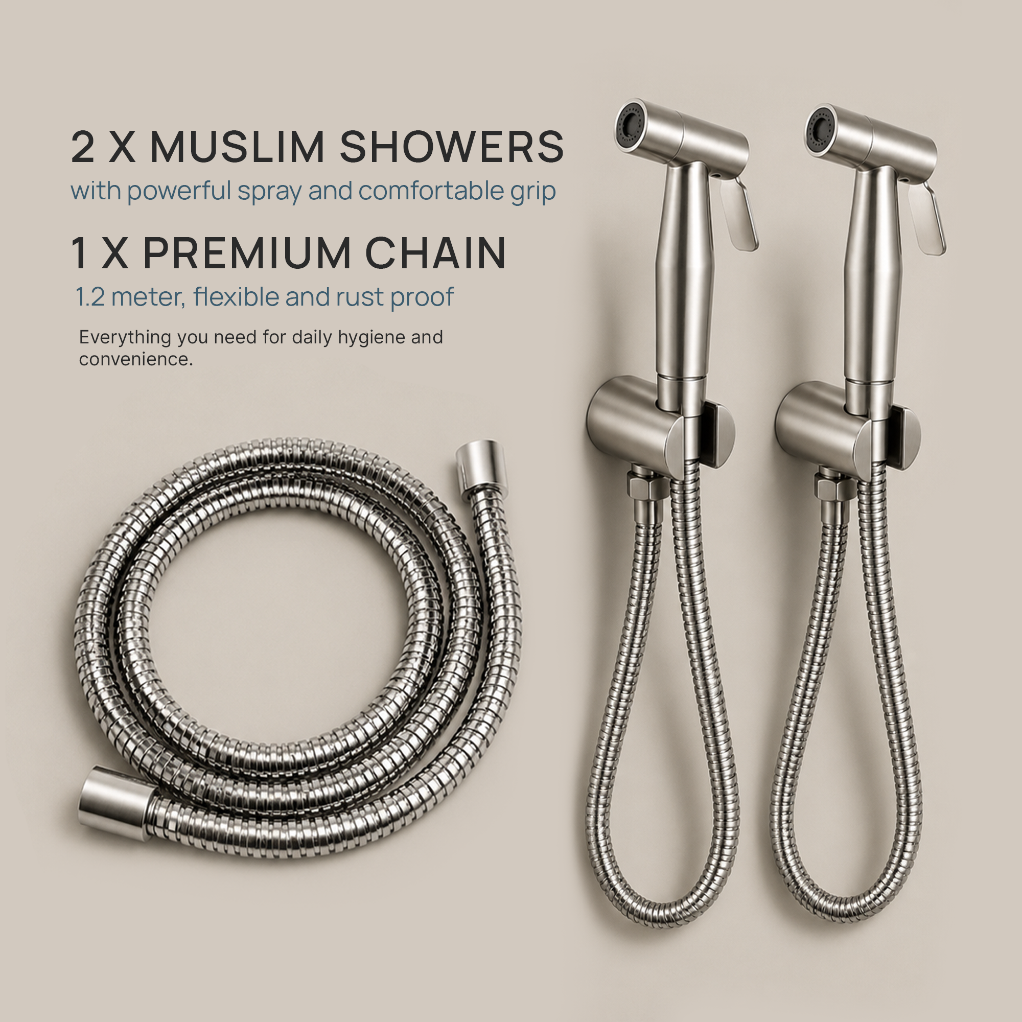 Premium Quality-Stainless Steel 304 Muslim Shower Set