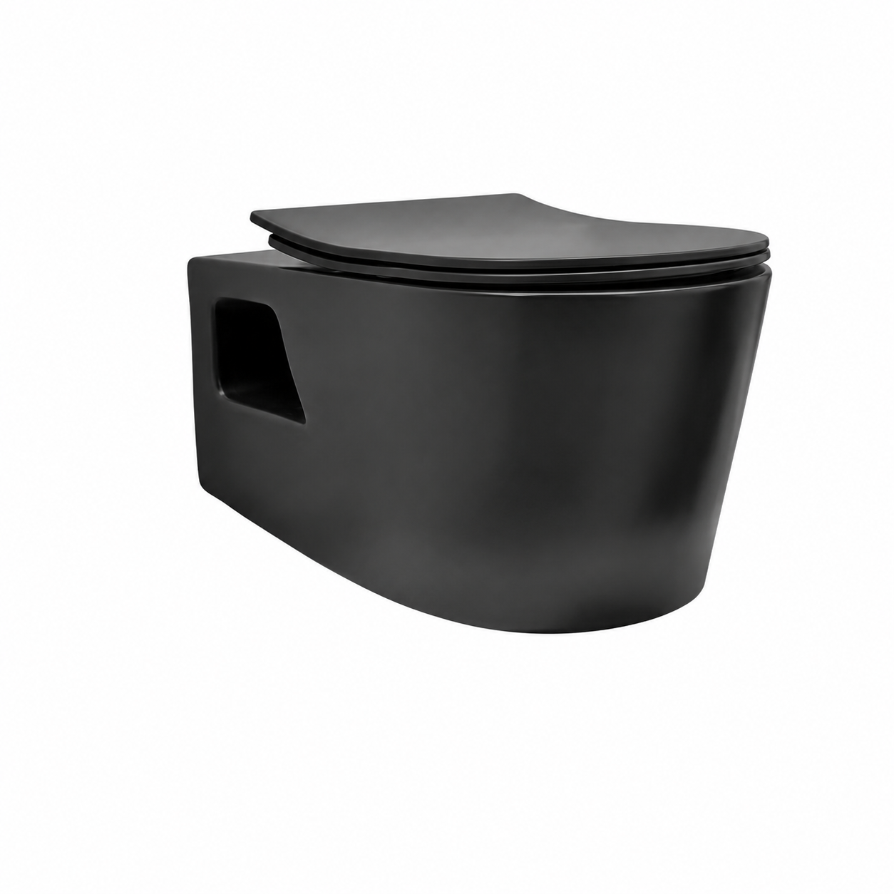 HD427TMB (Wall Hang Commode with Hydraulic Seat Cover (Matt Black)