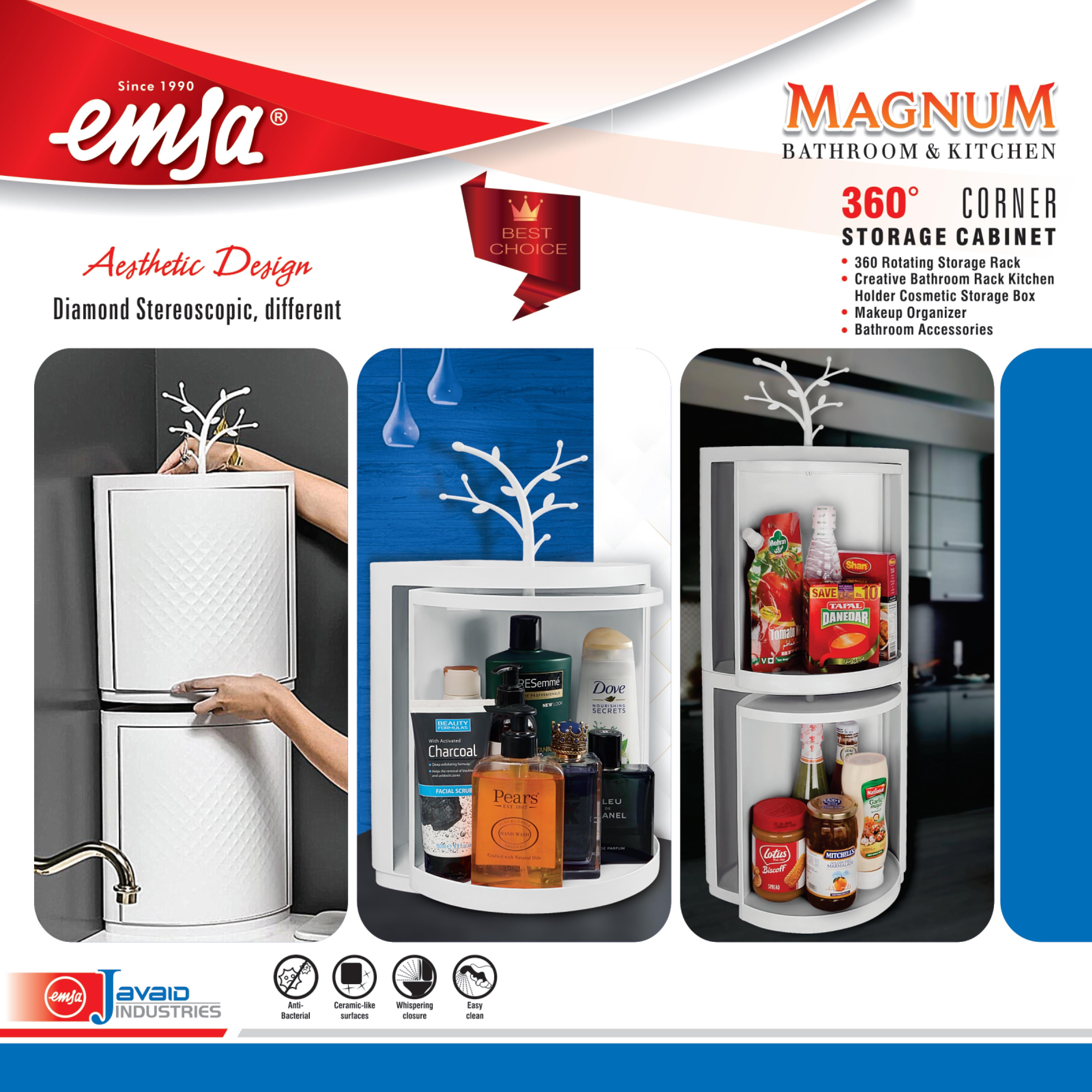 Emsa Magnum 360 Corner Storage Cabinet