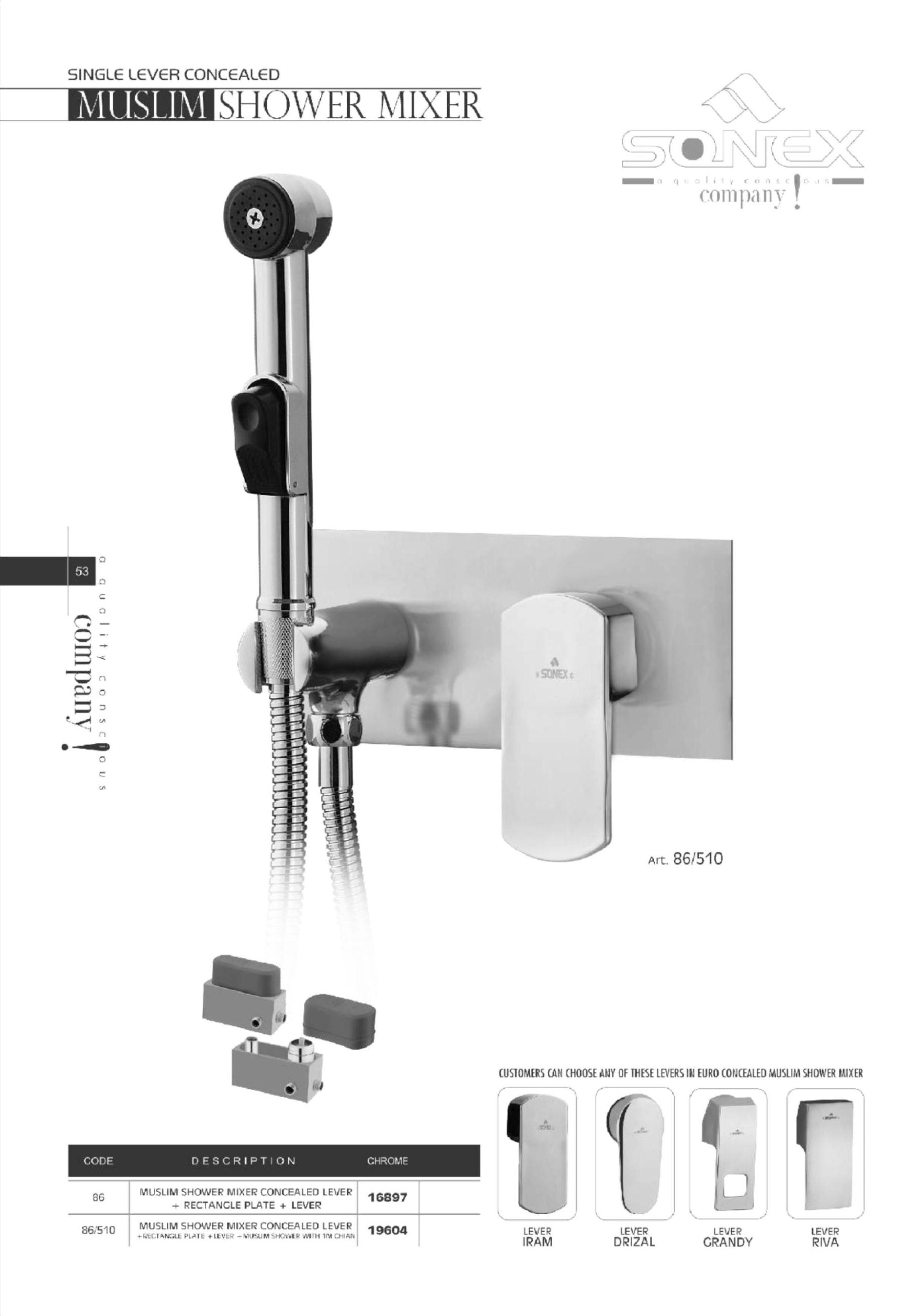Muslim shower comcealed mixer with muslim shower 86 510 image