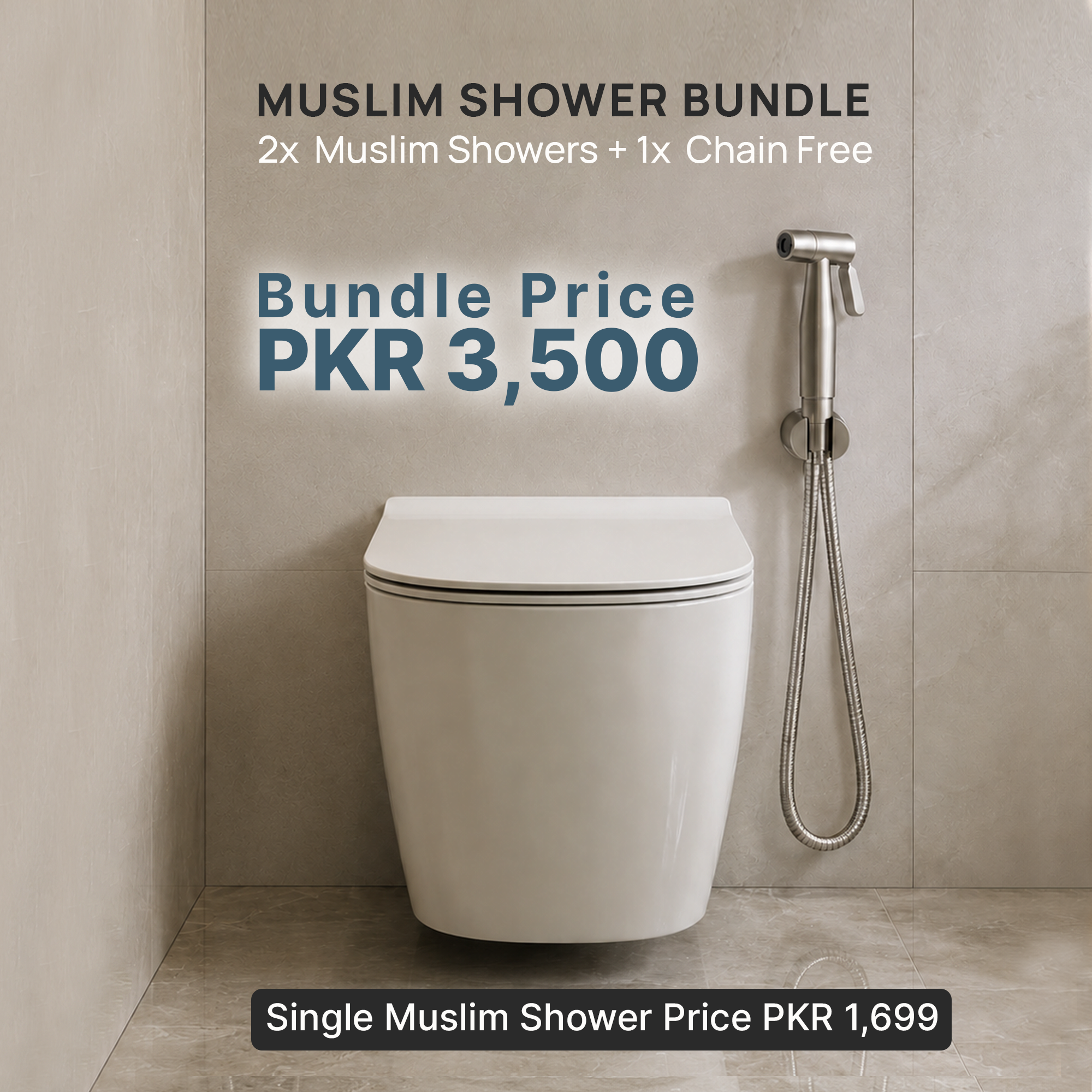 Premium Quality-Stainless Steel 304 Muslim Shower Set