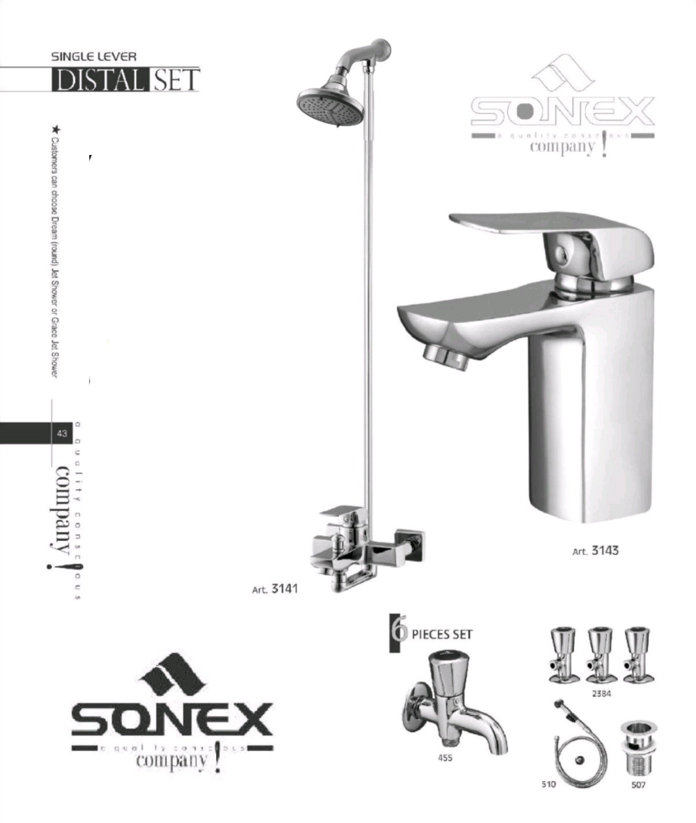 Complete set distal chrome 3141/3143 image