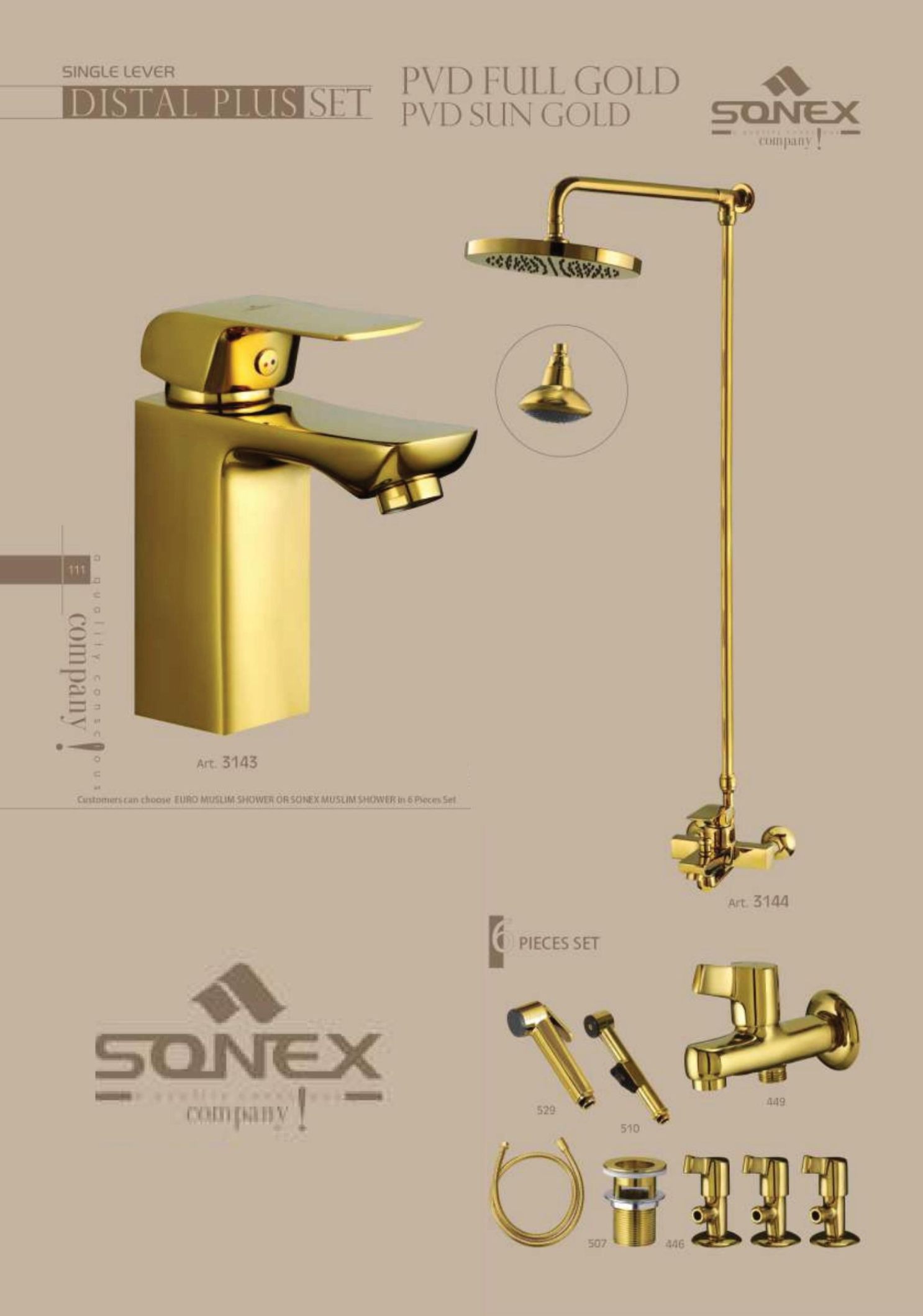 Complete set distal gold 3141/3143 image