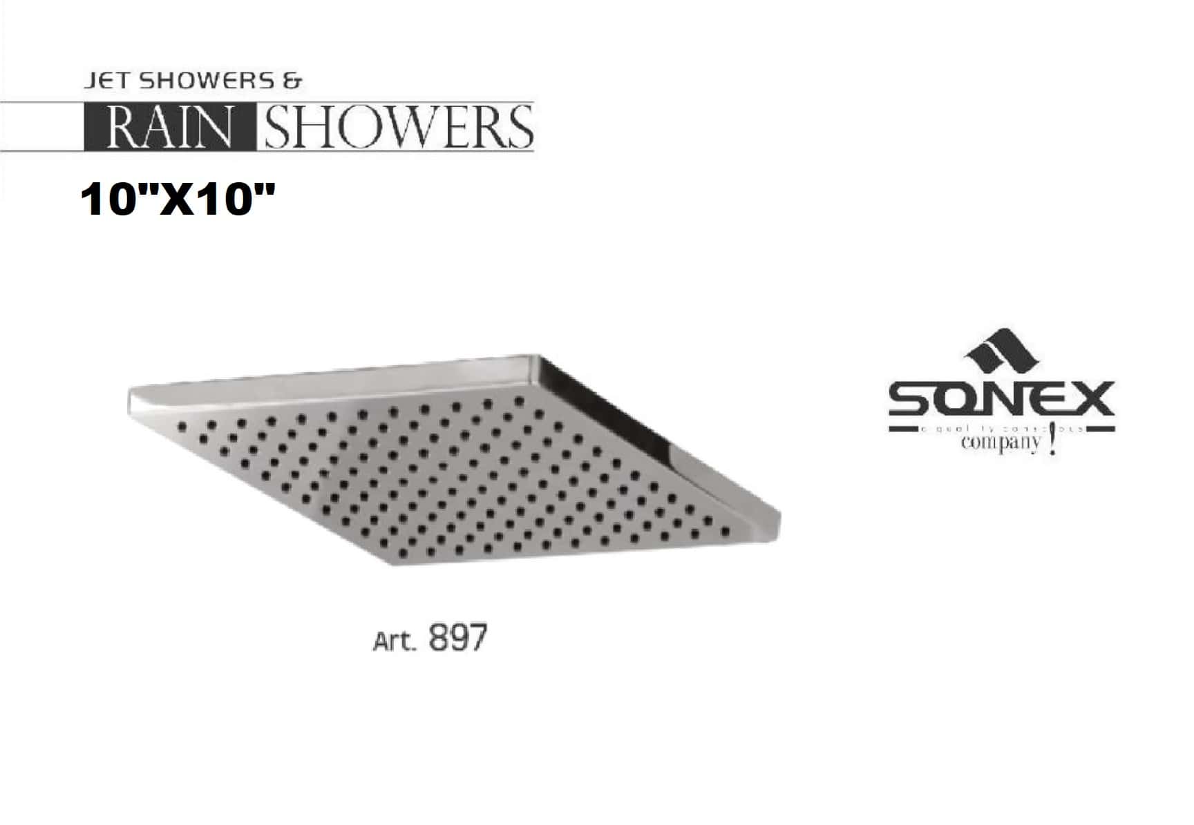 Rain shower Square 897-chrome 250MM 10 INCH image