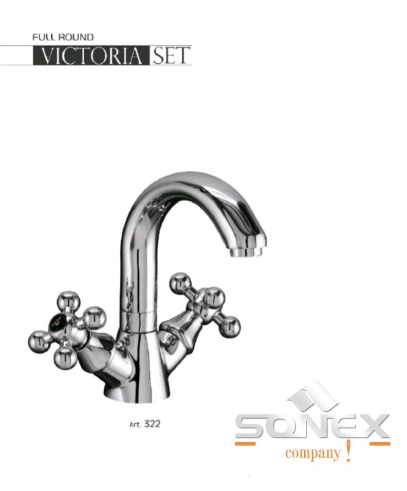 Basinmixer round chrome victoria 322 image