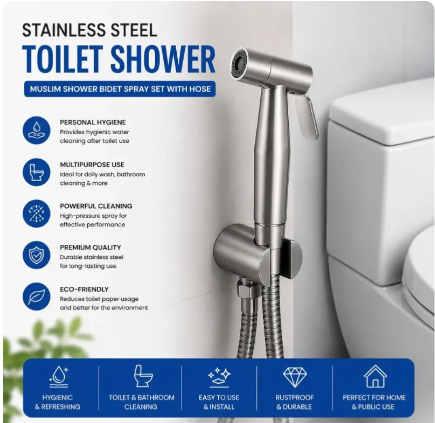 Premium Quality-Stainless Steel 304 Muslim Shower Set