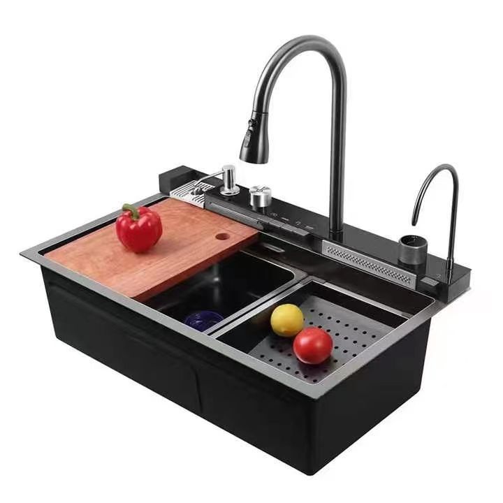 Kitchen Sink Bowl Piano Buttons Multifunction
