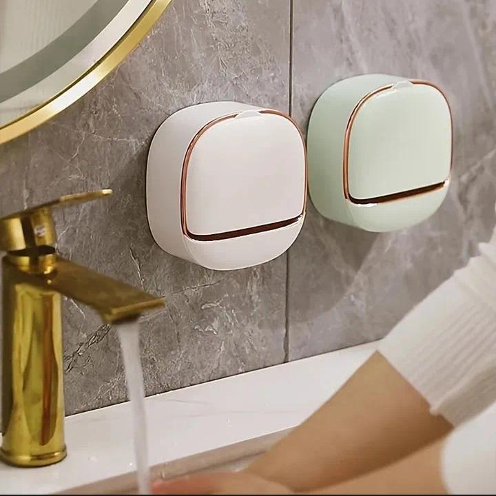Luxury Soap Holder with Drain Tray, Soap Box Light Luxury Multi-Functional