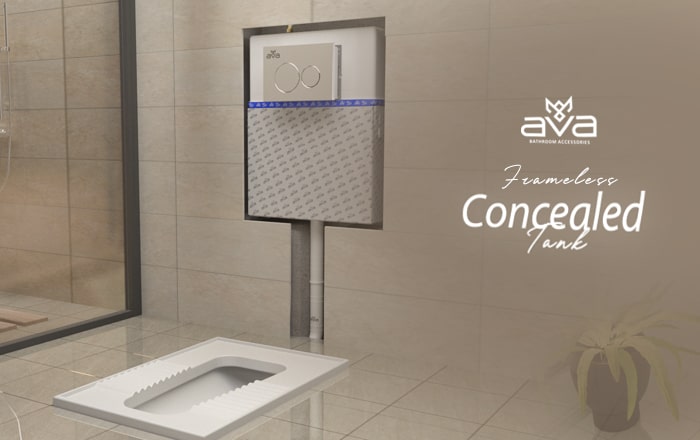 Frameless Concealed Tank