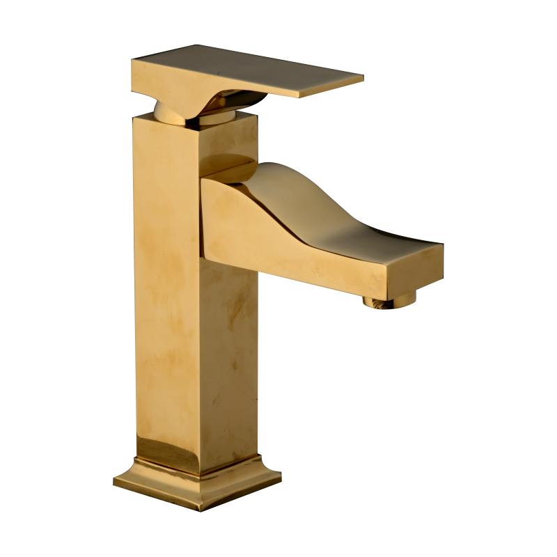 Vanity bowl mixer recta pvd full gold image